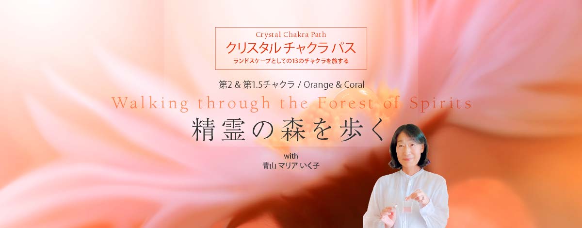 クリスタル チャクラ パス ─ 第2 & 第1.5チャクラ Orange & Coral「精霊の森を歩く」